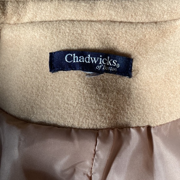 Vintage Wool Blend Long Tan Camel Coat Button Down Trench Oversized Jacket - Picture 9 of 14